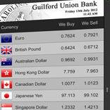 Screenshot of Foreign Exchange display built using DC Media Digital Signage software